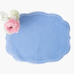 Mrs. Alice Eloise Periwinkle Placemats & Napkins (Set of 4)< Summer Table Linen | Table Linen Sets