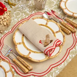 Mrs. Alice Eloise Putty & Red Placemats (Set of 4)< Placemats | For The Hostess