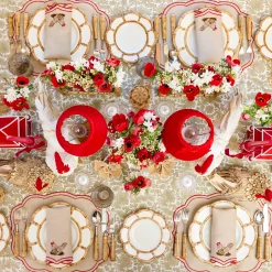 Mrs. Alice Eloise Putty & Red Placemats (Set of 4)< Placemats | For The Hostess