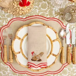 Mrs. Alice Eloise Putty & Red Placemats (Set of 4)< Placemats | For The Hostess