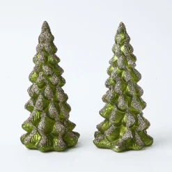 Mrs. Alice Emerald Glass Christmas Tree (Pair)< Christmas Decorations
