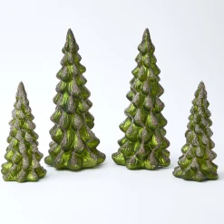 Mrs. Alice Emerald Glass Christmas Tree (Pair)< Christmas Decorations
