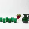 Mrs. Alice Emerald Green Hobnail Glasses & Jug Set< Glassware Sets