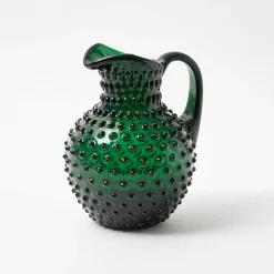 Mrs. Alice Emerald Green Hobnail Jug< Jugs
