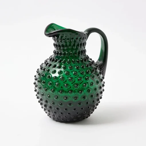 Mrs. Alice Emerald Green Hobnail Jug< Jugs