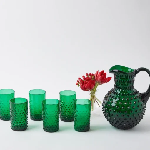 Mrs. Alice Emerald Green Hobnail Jug< Jugs