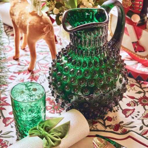 Mrs. Alice Emerald Green Hobnail Jug< Jugs
