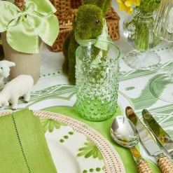Mrs. Alice Emerald Hobnail Glasses (Set of 6)< Glasses