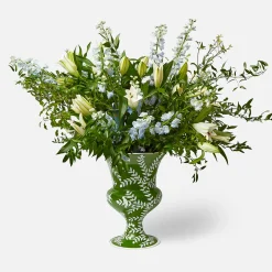 Mrs. Alice Emmeline Green Floral Urn< Vases | Vases & Planters