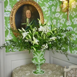 Mrs. Alice Emmeline Green Floral Urn< Vases | Vases & Planters