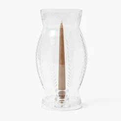 Mrs. Alice Engraved Glass Lantern< Summer Glassware | Summer Candleware