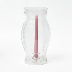 Mrs. Alice Engraved Glass Lantern< Summer Glassware | Summer Candleware