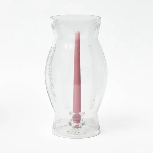 Mrs. Alice Engraved Glass Lantern< Summer Glassware | Summer Candleware