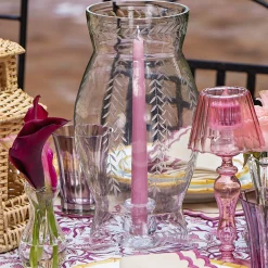 Mrs. Alice Engraved Glass Lantern< Summer Glassware | Summer Candleware