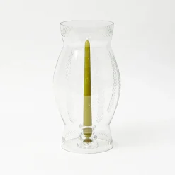 Mrs. Alice Engraved Glass Lantern< Summer Glassware | Summer Candleware