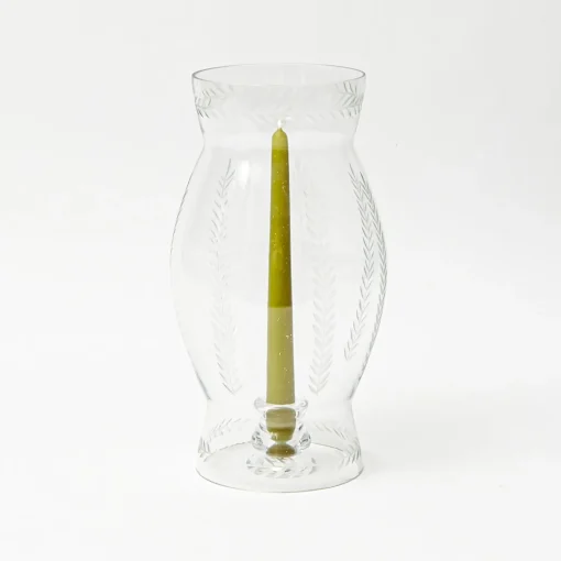 Mrs. Alice Engraved Glass Lantern< Summer Glassware | Summer Candleware