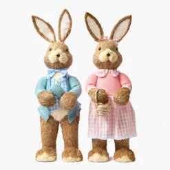 Mrs. Alice Extra Large Mr & Mrs Easter Bunny (Pair)< Spring Decorations