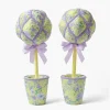 Mrs. Alice Fabric Easter Egg Tree (Pair)< Spring Decorations