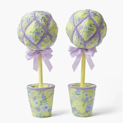 Mrs. Alice Fabric Easter Egg Tree (Pair)< Spring Decorations