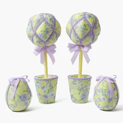 Mrs. Alice Fabric Easter Egg Tree (Pair)< Spring Decorations