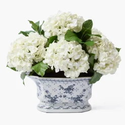Mrs. Alice Faux White Hydrangea in Chinoiserie Planter< Year-round Decorations | Forever Blooms