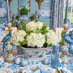 Mrs. Alice Faux White Hydrangea in Chinoiserie Planter< Year-round Decorations | Forever Blooms