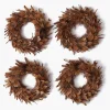 Mrs. Alice Feather Wreath (Set of 4)< Autumn Decorations