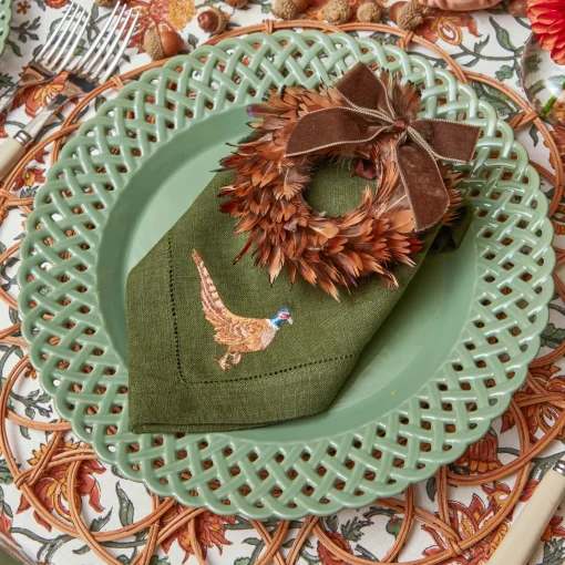 Mrs. Alice Feather Wreath (Set of 4)< Autumn Decorations