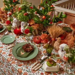 Mrs. Alice Feather Wreath with Chocolate Velvet Bows (Set of 4)< Autumn Decorations