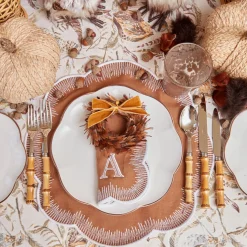 Mrs. Alice Feather Wreaths with Forest Green Velvet Bows (Set of 4)< Christmas Decorations