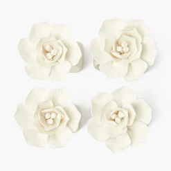Mrs. Alice Fiore Porcelain Napkin Rings (Set of 4)< Napkin Rings & Bows | For The Hostess