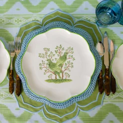 Mrs. Alice Fleur Green Placemats & Napkins (Set of 4)< Summer Table Linen | Table Linen Sets