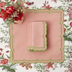 Mrs. Alice Fleur Pink Napkins (Set of 4)< Napkins | Mrs. Alice Monogram