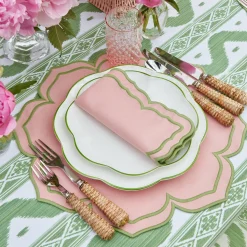 Mrs. Alice Fleur Pink Placemats & Napkins (Set of 4)< Table Linen Sets | Mrs. Alice Monogram