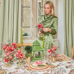 Mrs. Alice Fleur Pink Placemats & Napkins (Set of 4)< Table Linen Sets | Mrs. Alice Monogram