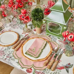 Mrs. Alice Fleur Pink Placemats & Napkins (Set of 4)< Table Linen Sets | Mrs. Alice Monogram