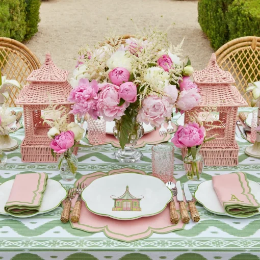 Mrs. Alice Fleur Pink Placemats & Napkins (Set of 4)< Table Linen Sets | Mrs. Alice Monogram