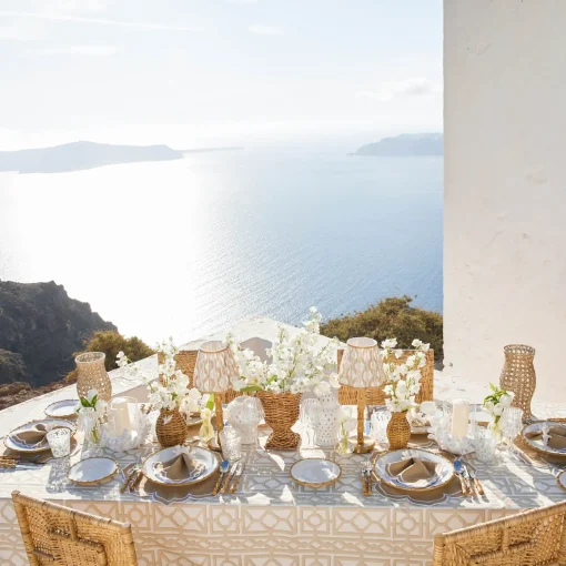 Mrs. Alice Fleur Sand Placemats & Napkins (Set of 4)< Summer Table Linen | Table Linen Sets