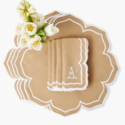 Mrs. Alice Fleur Sand Placemats (Set of 4)< Summer Table Linen | Placemats