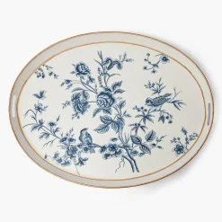 Mrs. Alice Floral Tole Oval Tray< Trays