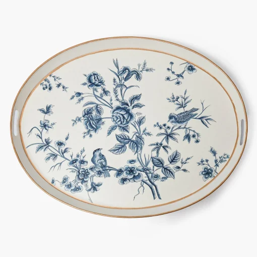 Mrs. Alice Floral Tole Oval Tray< Trays