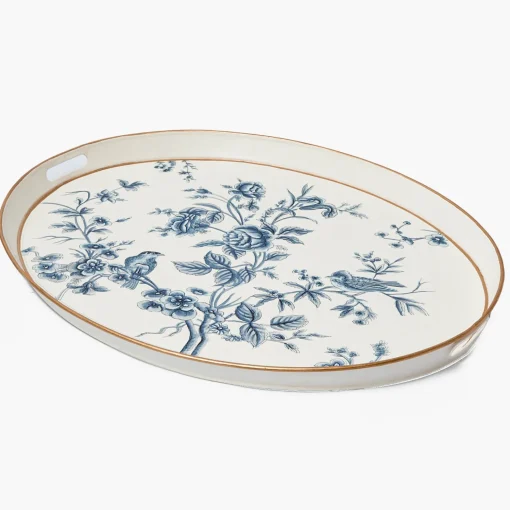 Mrs. Alice Floral Tole Oval Tray< Trays