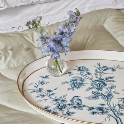 Mrs. Alice Floral Tole Oval Tray< Trays