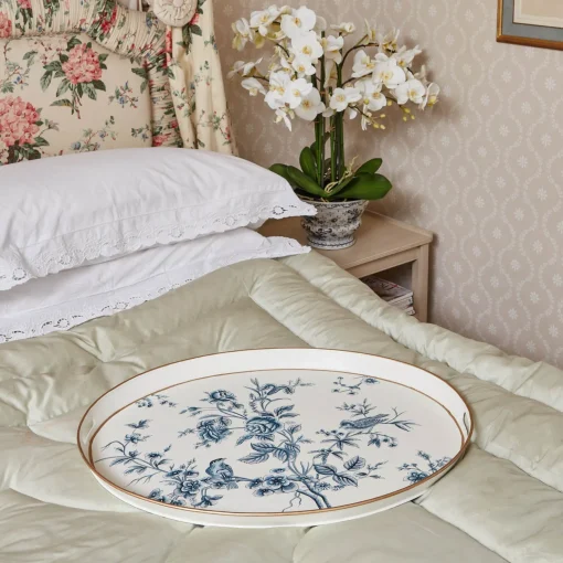 Mrs. Alice Floral Tole Oval Tray< Trays