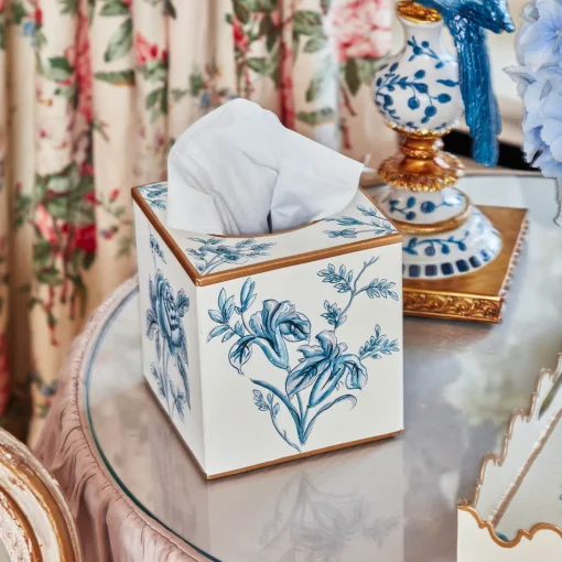 Mrs. Alice Floral Tole Tissue Box< For Her | For The Homemaker