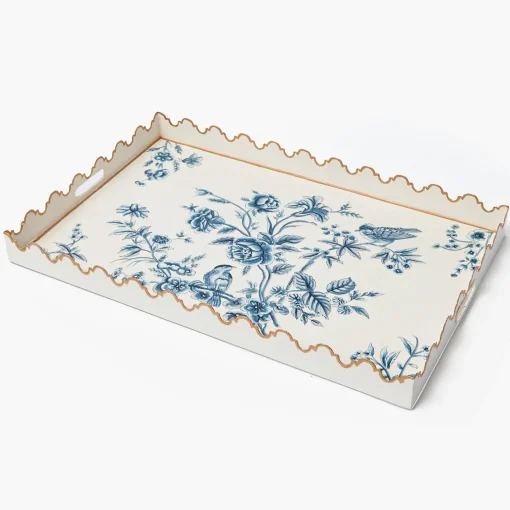 Mrs. Alice Floral Tole Tray< Trays