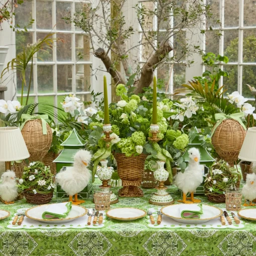 Mrs. Alice Floral Wicker Easter Egg (Pair)< Spring Decorations