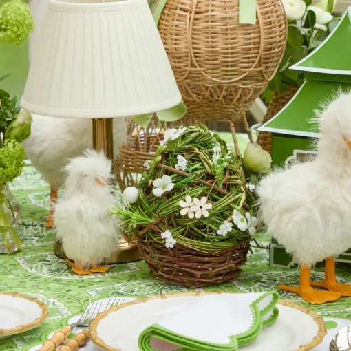 Mrs. Alice Floral Wicker Easter Egg (Pair)< Spring Decorations