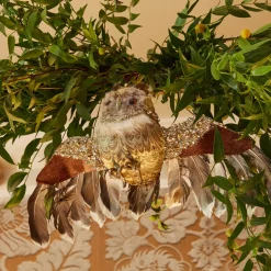 Mrs. Alice Flying Glitter Owl (Pair)< Autumn Decorations