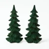 Mrs. Alice Forest Green Flocked Fir Tree (Pair)< Christmas Decorations
